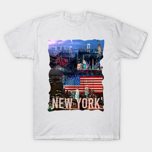 New York State USA NYC Pride Manhattan Resident Building & Skyscrapers Gift T-Shirt by twizzler3b